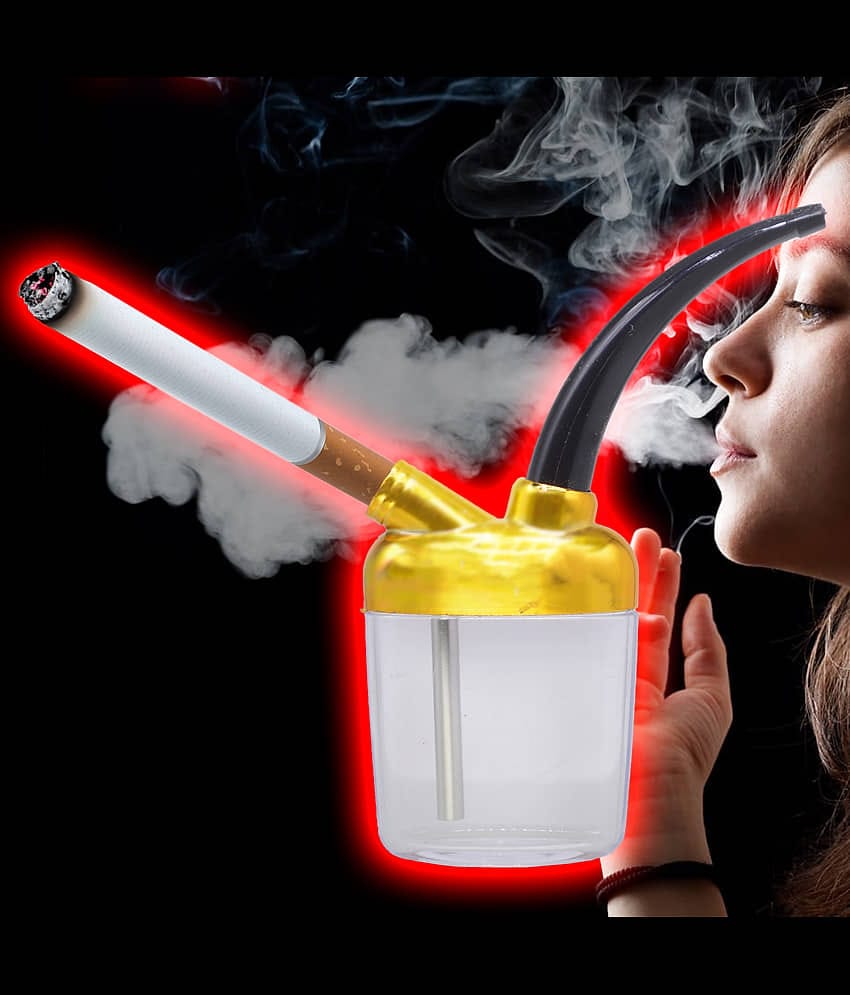 JMALL Multicolor 10 cm Glass Bong - Pack of 1