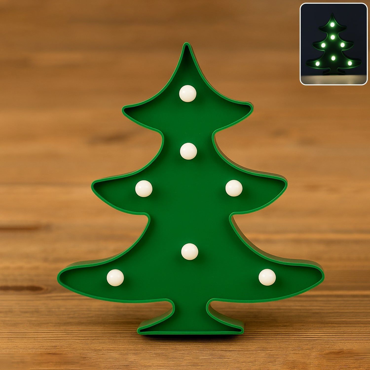 Christmas Tree Shape LED Decorative Night Light (1 Pc)_assorted colour