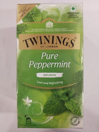 Twinnings london Pure Peppermint Infusion Cool and refreshing 25teabags x 2g 
