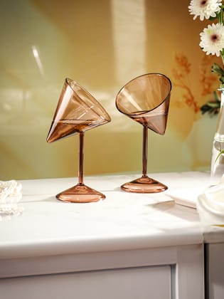 Tilted Cone Cocktail Glass - Pack of 2