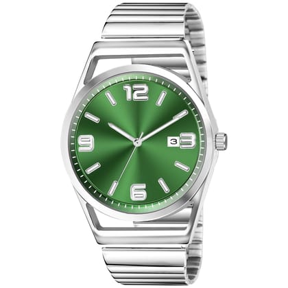 Green Dial Date Function Analog Watch for Men LR155