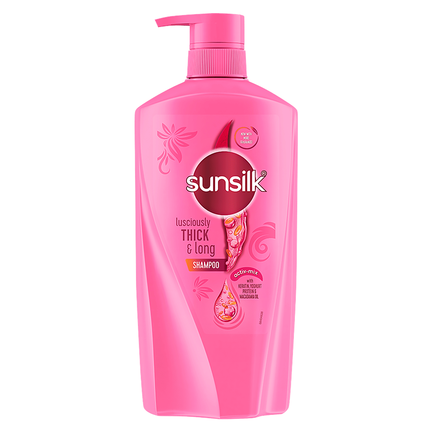 Sunsilk Hair Shampoo - Keratin Yoghurt, Lusciously Thick & Long, 650 Ml