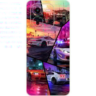 Yug Emporium Back Skin Wrap For iQOO Z9X 5G Premium Quality Full Coverage (Sports Car) (Back Cover Multicolor)