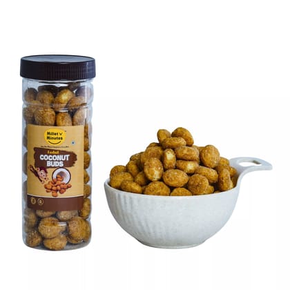 MilletnMinutes Foxtail Millet Coconut Buds – 100% Natural, Gluten-Free Snack  80g Pack