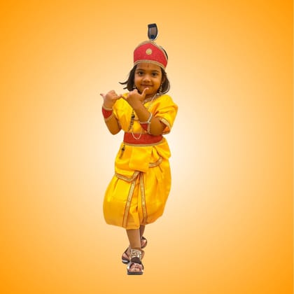 Fancy Traditional Shri Krishna Dress Set with Kurta & Dhoti – 10PC Fancy Traditional Shri Krishna Dress Set with Kurta & Dhoti – 10PC