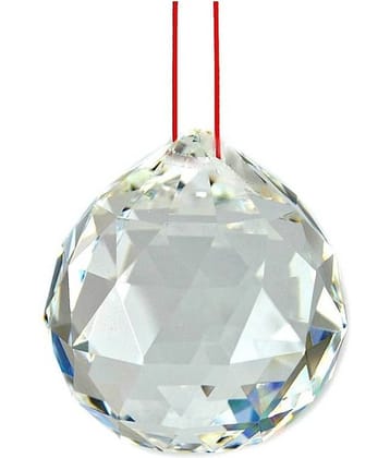 Decor And Style Feng Shui Crystal Ball With Red Thread (50mm)