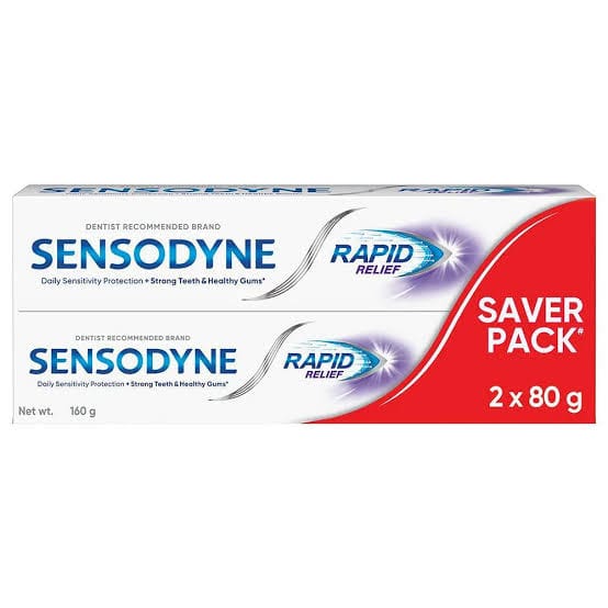 Sensodyne Rapid Relief Saver Pack 2x80 g Net wt. 160 g 