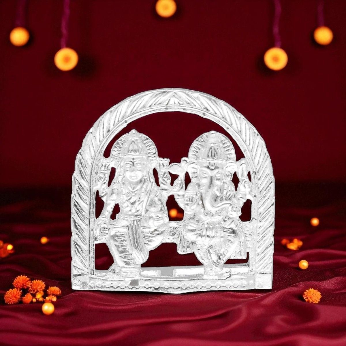 23 Grams Silver Lakshmi Ganesh Idol