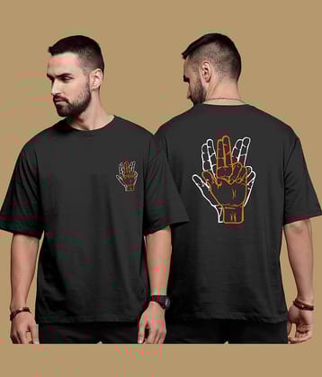 KAJARU Pack of 1 Polyester Oversized Fit Men's T-Shirt ( Blue )