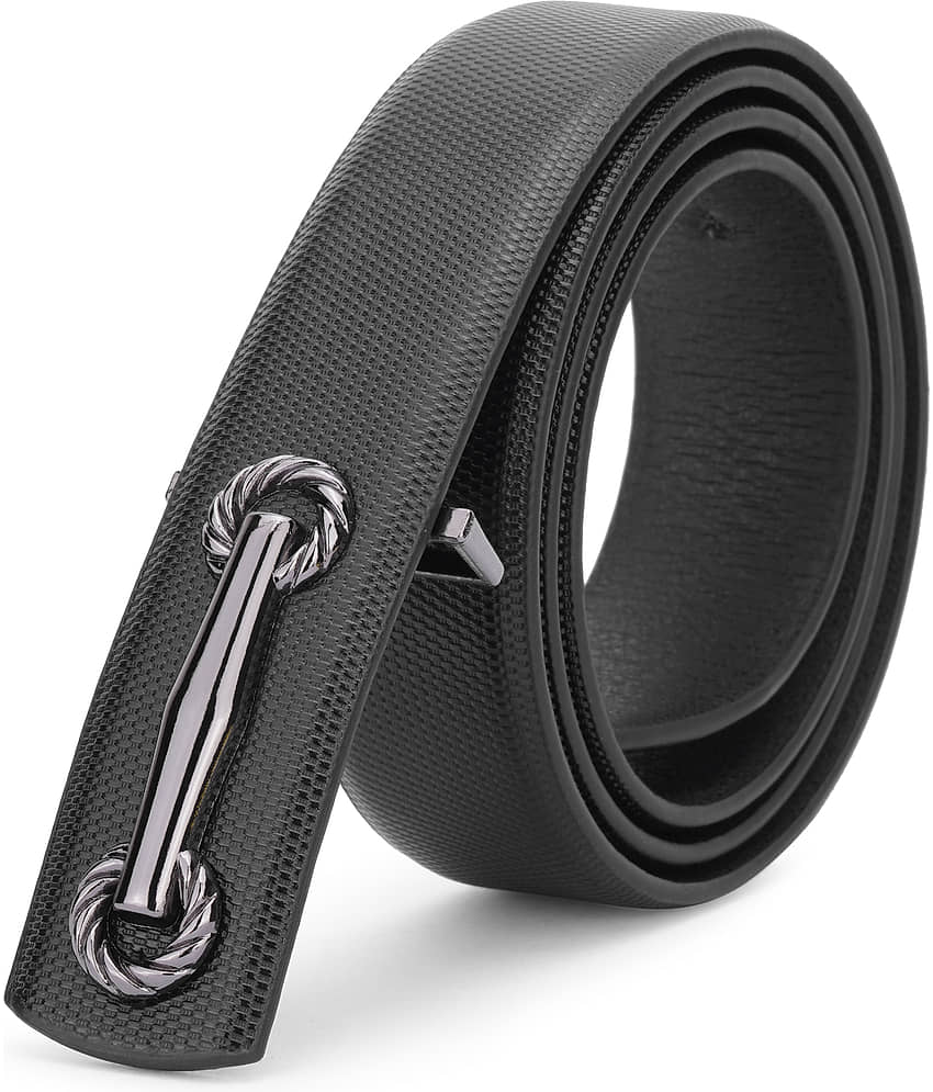 Kastner - Black Faux Leather Men's Casual Belt ( Pack of 1 )