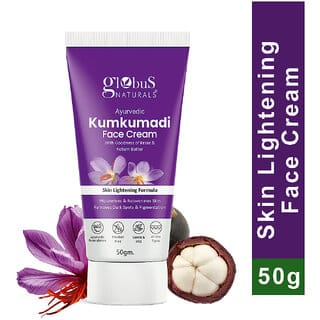 Globus Naturals Kumkumadi Ayurvedic Skin Lightening Face Cream Chemical & Paraben Free, For All Skin Types (50gm)