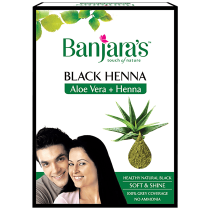 Banjara's Black Henna Hair Colour, 50 G Aloevera