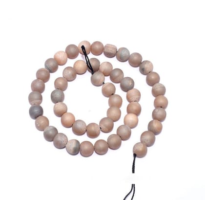 Druzy Agate Beads For Jewelry Making. SPDZ-002-1 String of 48 Pieces / 8 MM