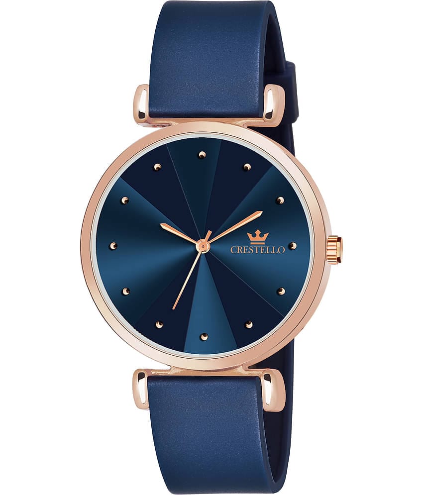 Crestello - Blue Silicon Analog Womens Watch