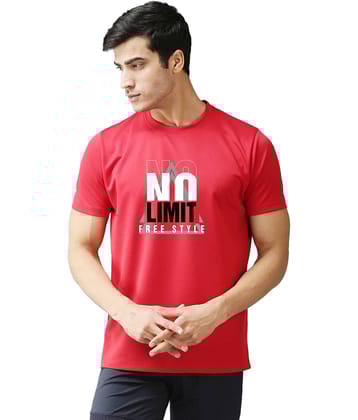 EPPE Pack of 1 Polyester Regular Fit Men's T-Shirt ( Red )
