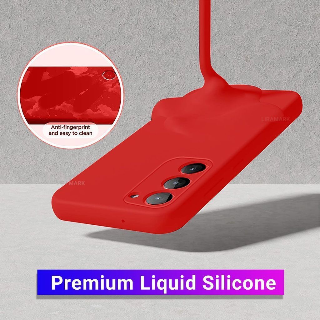 LIRAMARK Liquid Silicone Soft Back Cover Case for Samsung Galaxy S23 Plus 5G