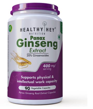 HEALTHYHEY NUTRITION Panax Ginseng 400Mg - 90 Veg Caps 400 mg Capsule