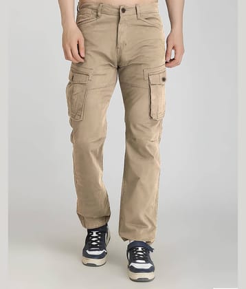 Reoutlook Regular Flat Men's Cargos - Khaki ( Pack of 1 )