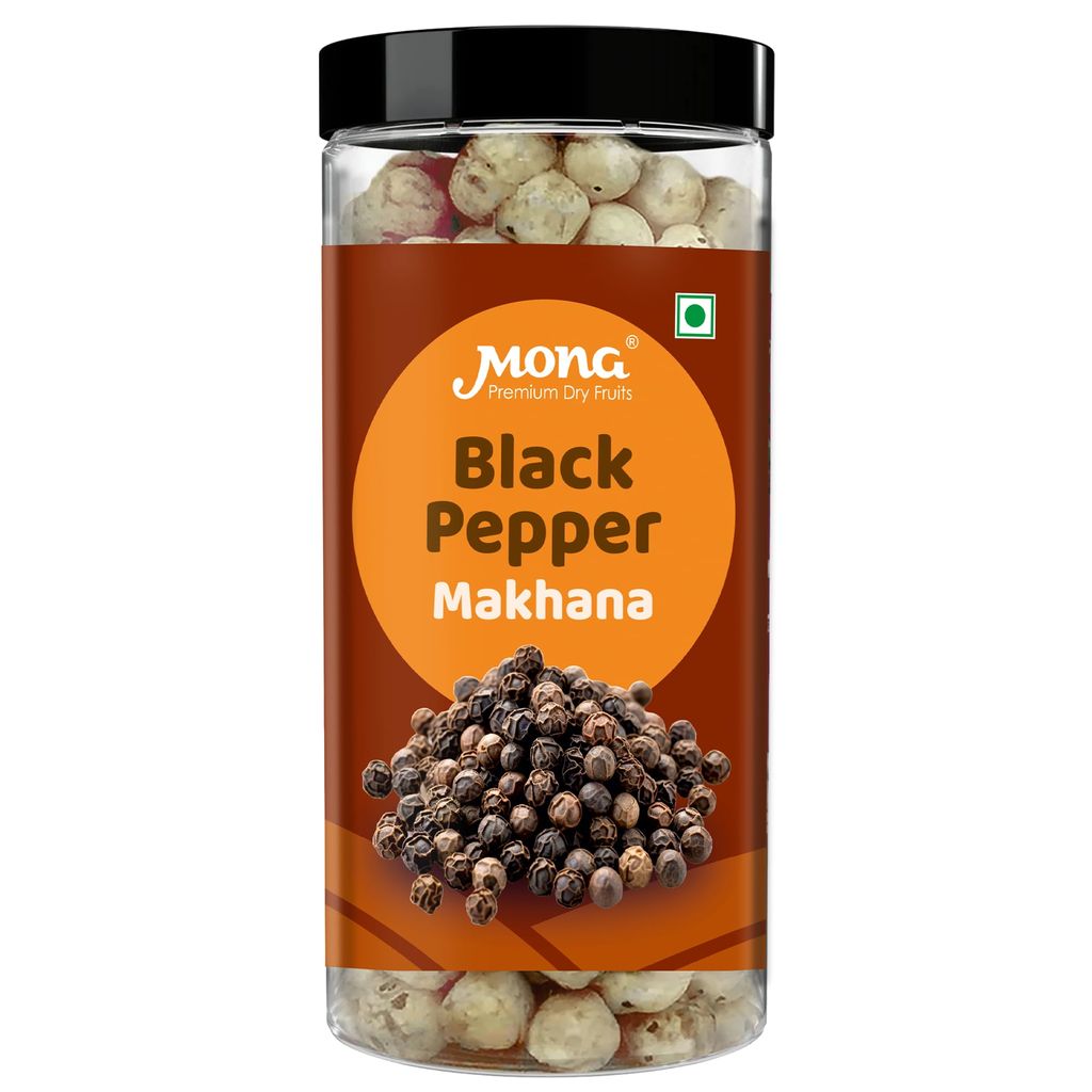 Mona Premium Black Pepper Makhana Roasted Fox Nuts Healthy Snack