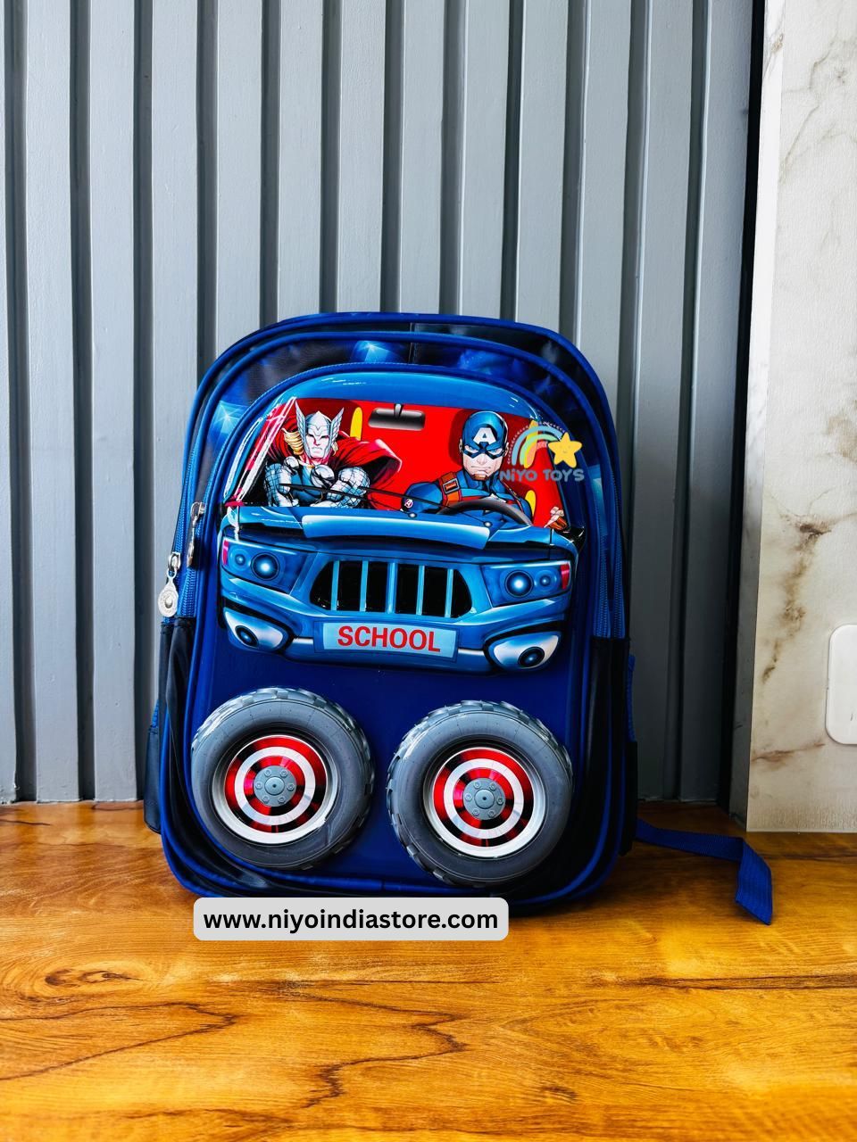 NIYO TOYS 3D Superhero School Backpack for Kids