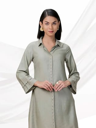 English Shirt Style Kurta Set