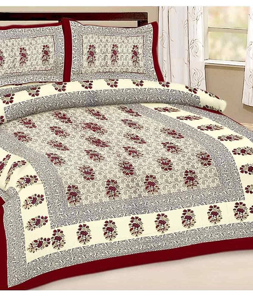 Uniqchoice Cotton King Bedsheet ( Multi )