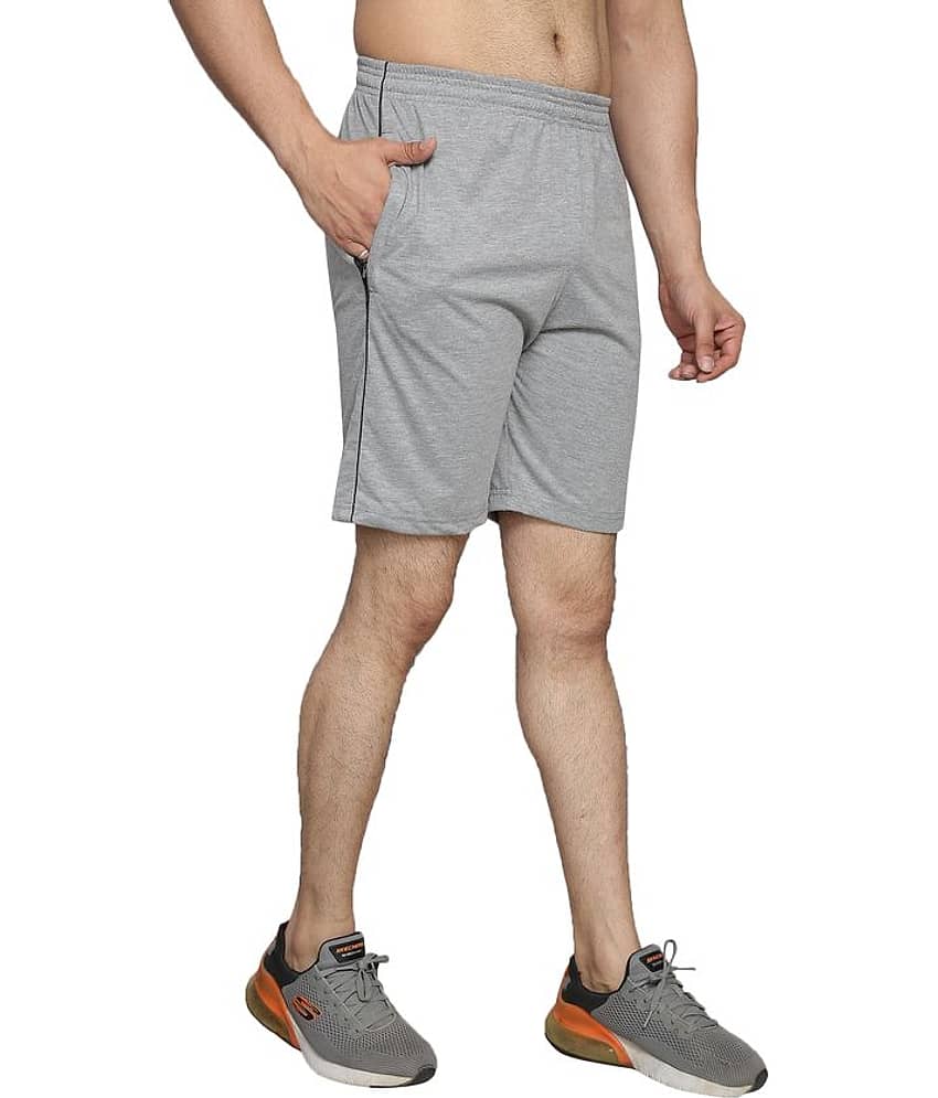 TF Grey Cotton Blend Men's Shorts ( Pack of 1 )