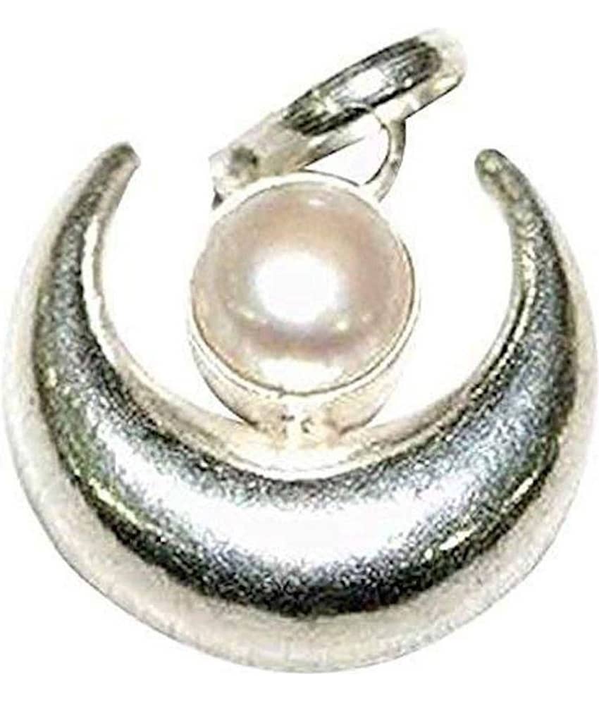 Half Moon Shape Pendant with Natural Pearl (Medium) Chand Moti Locket Moti Locket/Pearl Locket