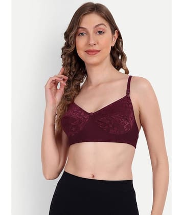 Aprozone Polyester Non Padded Women's Everyday Bra ( Brown )