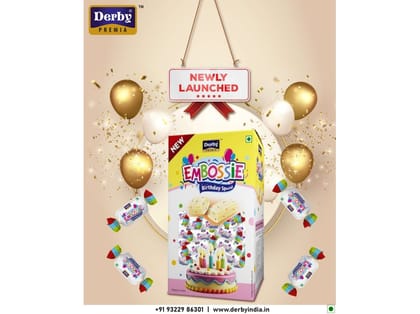 Derby Embossie Toffee, Birthday Special Toffees, Premium Toffee, Birthday Gift, Return gift, Anniversary Gift, Pack Of 1,  50PCS - 500g