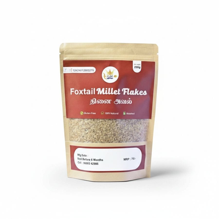 Foxtail Millet Flakes - 250 gm - One stand-up pouch