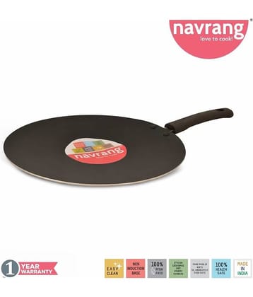 Navrang Non Stick Aluminium Medium Curved Tawa 275 NON-INDUCTION