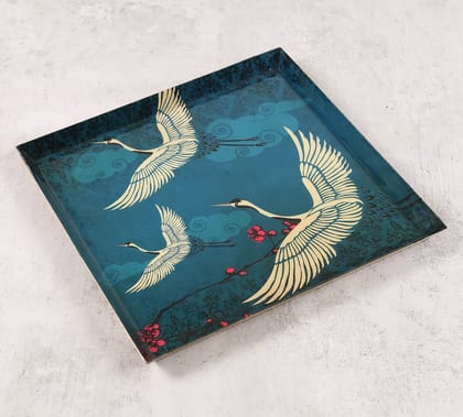 Legend Of The Cranes Small Steel Platter