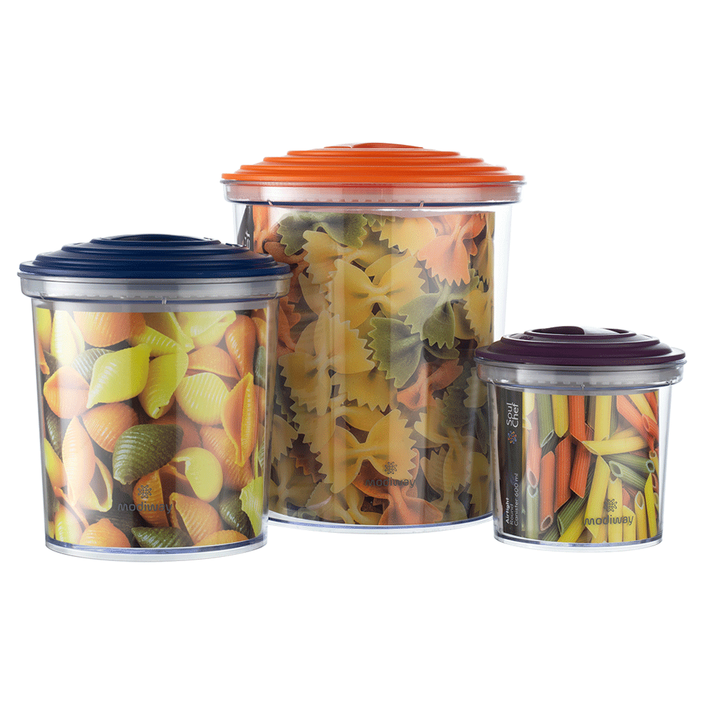 Modi Care Airtight 3 Piece Round Canisters