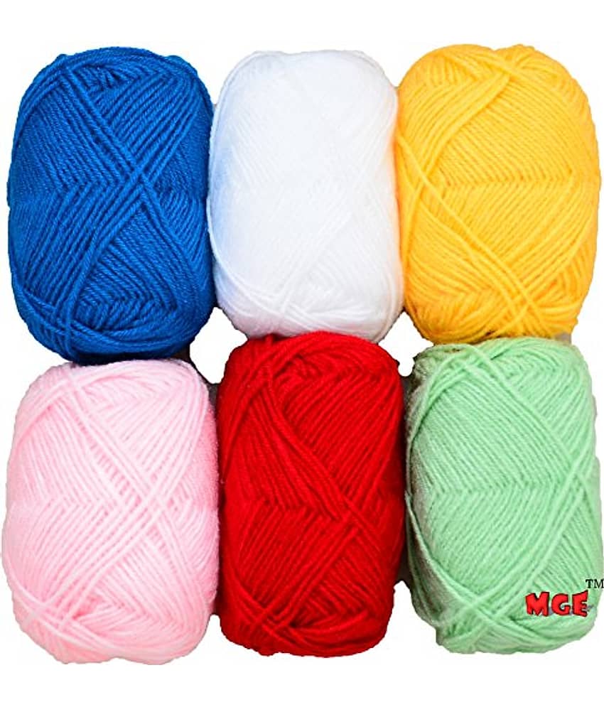 M.G Enterprise 4 Ply Knitting Yarn Combo Wool, Bunny 4 Mix 150 gm Best Used with Knitting Needles, Crochet Needles Wool Yarn for Knitting