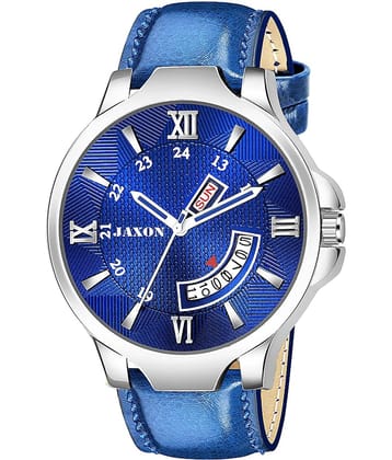 JAXON MWJ-513 Blue Dial Leather Analog Men's Watch