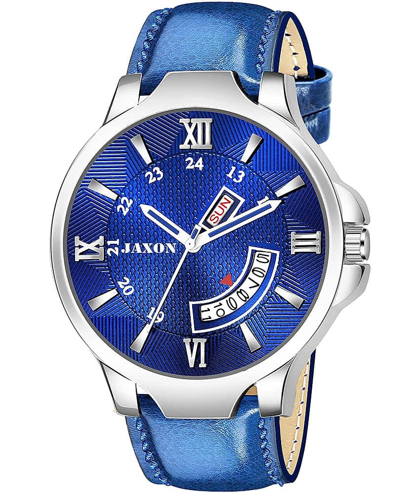 JAXON MWJ-513 Blue Dial Leather Analog Men's Watch