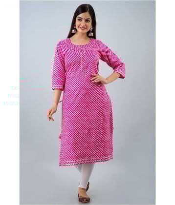 Lee Moda - Multicolor Cotton Women's Straight Kurti ( Pack of 1 )