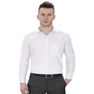 Baleshwar Men White Solid Formal Shirt (Pack of 1)