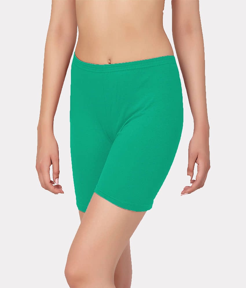 IN CARE LINGERIE Cotton Solid Women's Boy Shorts ( Green ) ICLG-007_GREEN