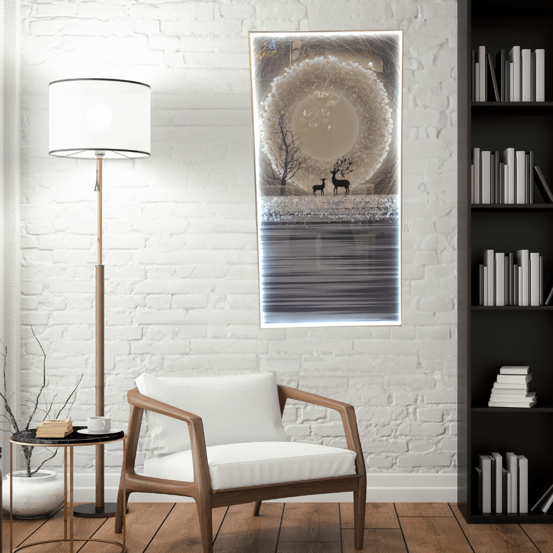 Luxury LED Wall Painting Style 18-Acrylic | Gloss Finish / H: 48 | L: 24 (Inch)