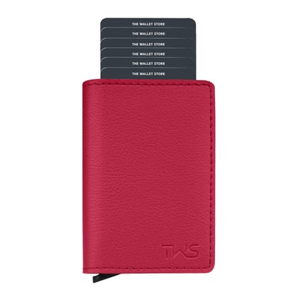 The Wallet Store Vivid Vault RFID Protected Metal Cardholder - Red