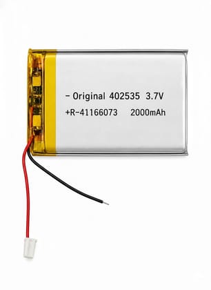 NOVEL 3.7V 2000mAh Lithium Polymer Rechargeable Battery Model 402535 | Compatible with Smart Sensors, Bluetooth Earbuds, Smart Watches and Portable Devices
