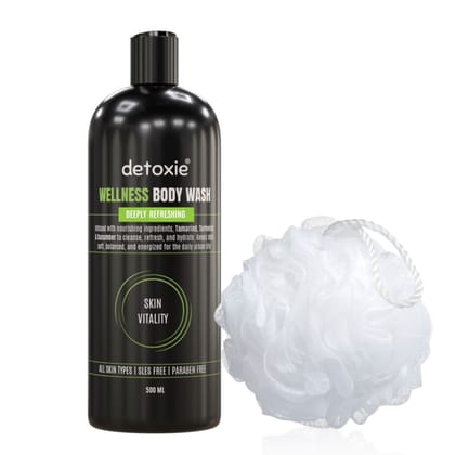 Wellness Body Wash With Loofah - 500 ml Wellness Body Wash With Loofah - 500 ml - Default Title