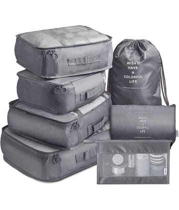House Of Quirk Grey 7pcs Set Travel Organizer