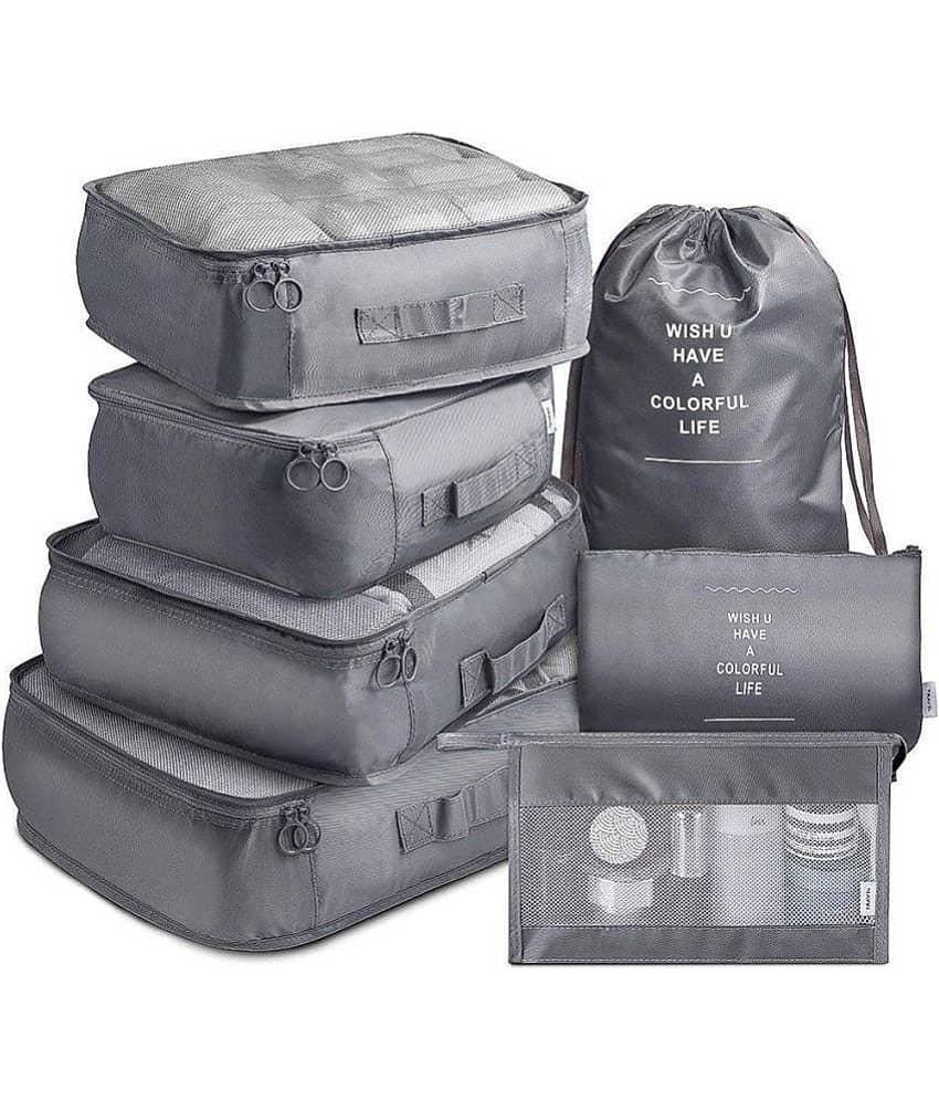 House Of Quirk Grey 7pcs Set Travel Organizer