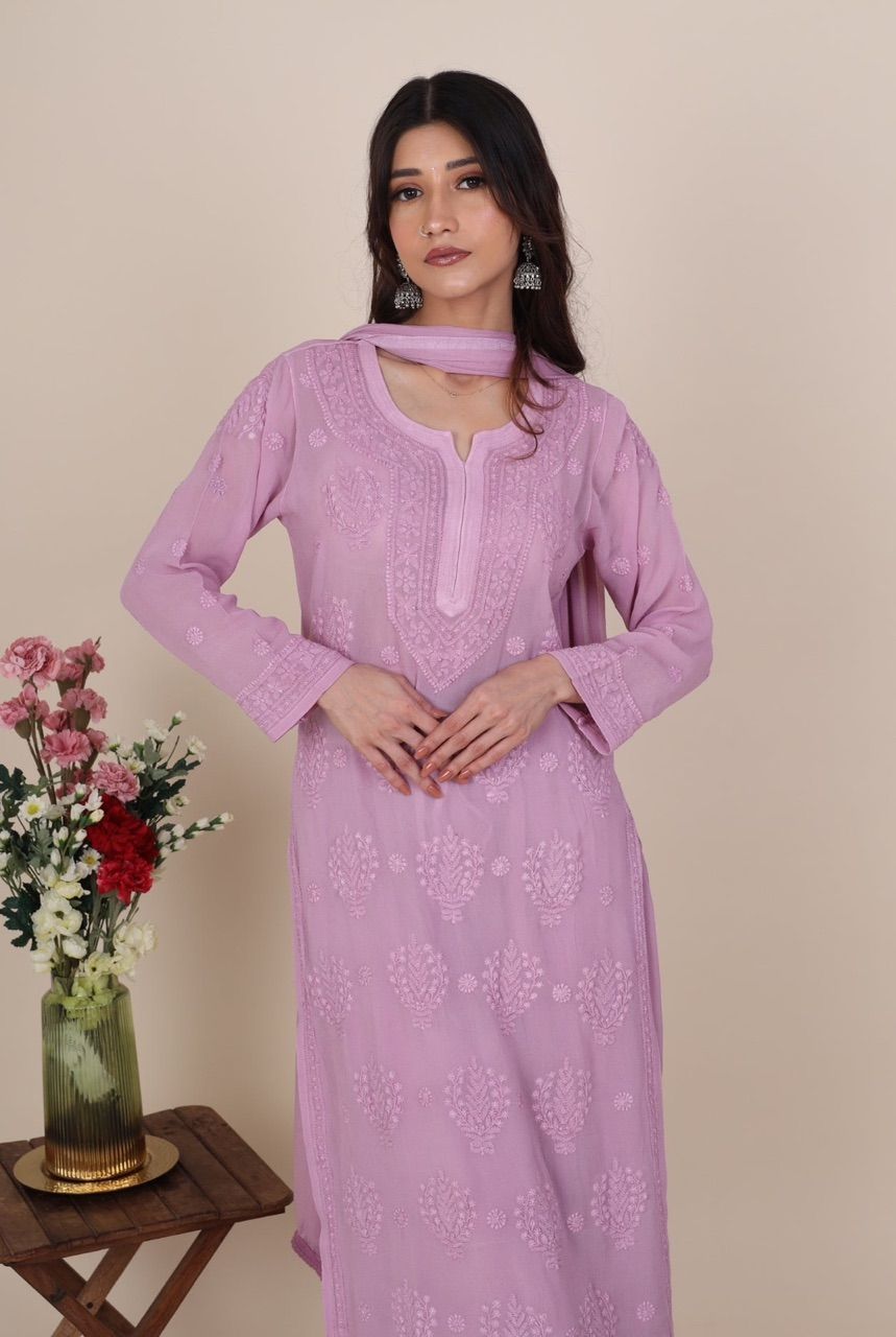 Aaliyah rose set pure georgette kurta