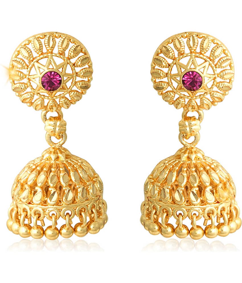 Vighnaharta Traditional wear Gold Plated alloy jhumka Earring for Women and Girls ( Pack of- 1 Pair jhumka Earring)