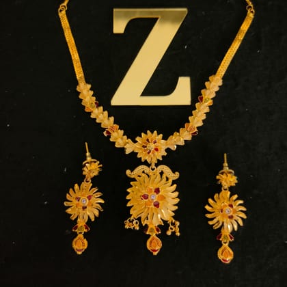 ZEVAR I One Gram Gold Plated Jewellery Set