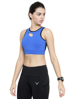 Invincible Women's Front Hole Sports Bra-Royal_Blue / S